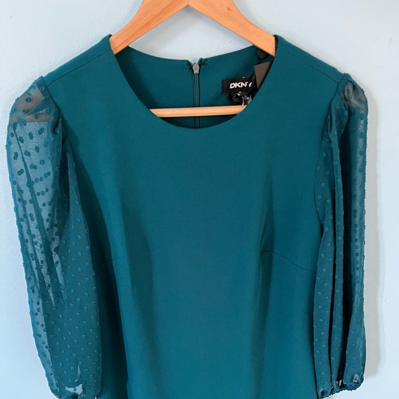 green emerald velvet dress DKNY Women's Dress, Jolly Green, 4 at Amazon Women's Clothing store